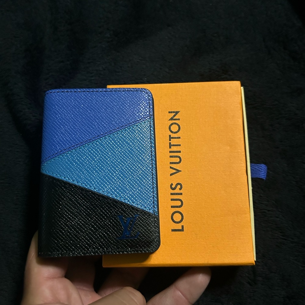Louis Vuitton Blue and Black Key & Card Holder